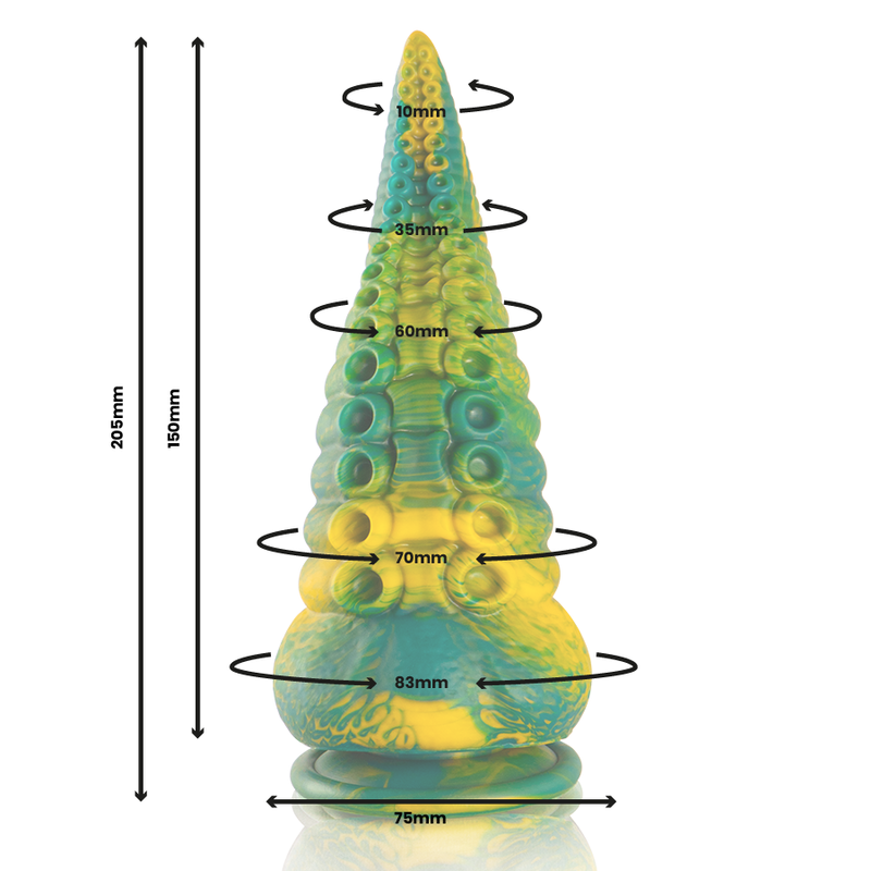 EPIC - CETUS GRÜNER TENTAKELDILDO, GROSSE GRÖSSE