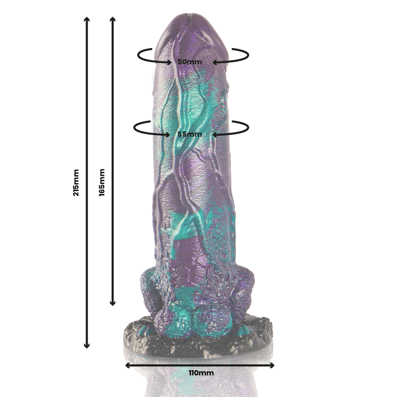 EPIC - BASILISK DILDO DOPPELT SCHUPPIGES VERGNÜGEN, GROSSE GRÖSSE