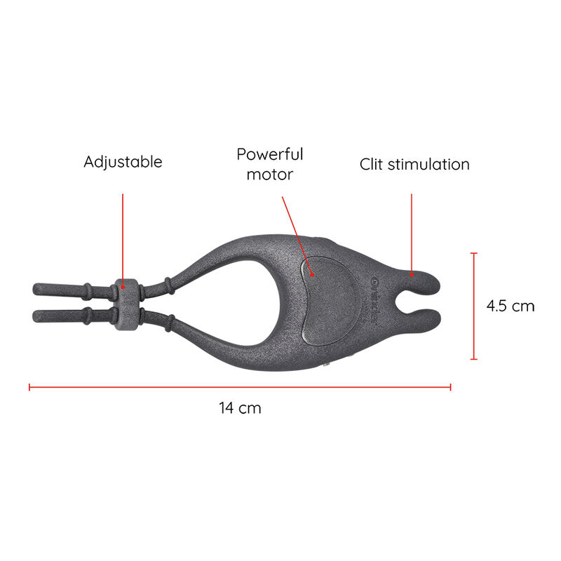 ONINDER - PAMPA wiederaufladbarer einstellbarer Vibratorring mit Klitorisstimulator, 10 Geschwindigkeiten - kostenlose App