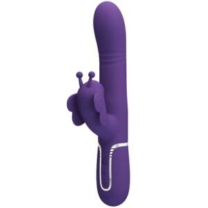 PRETTY LOVE - Multifunktions-Kaninchenvibrator 4 in 1 Schmetterling Lila