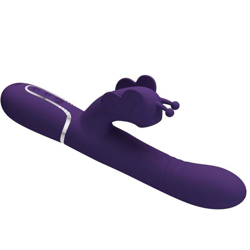 PRETTY LOVE - Multifunktions-Kaninchenvibrator 4 in 1 Schmetterling Lila