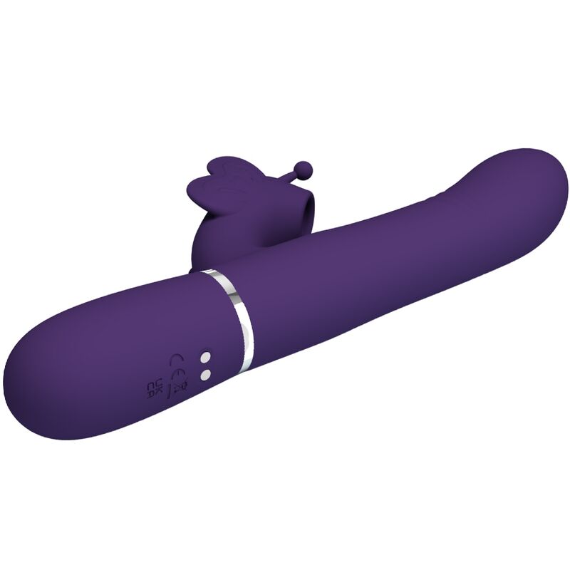 PRETTY LOVE - Multifunktions-Kaninchenvibrator 4 in 1 Schmetterling Lila
