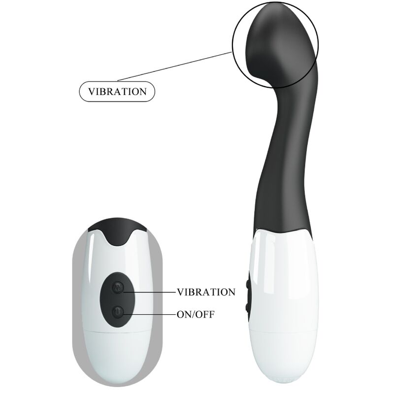PRETTY LOVE - CHARLES G-SPOT VIBRATOR 30 MODI Schwarz