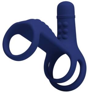 PRETTY LOVE - ELISH Vibrationring mit Verlängerung Blau