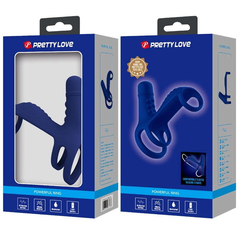 PRETTY LOVE - ELISH VIBRATIONSRING MIT VERLÄNGERUNG BLAU