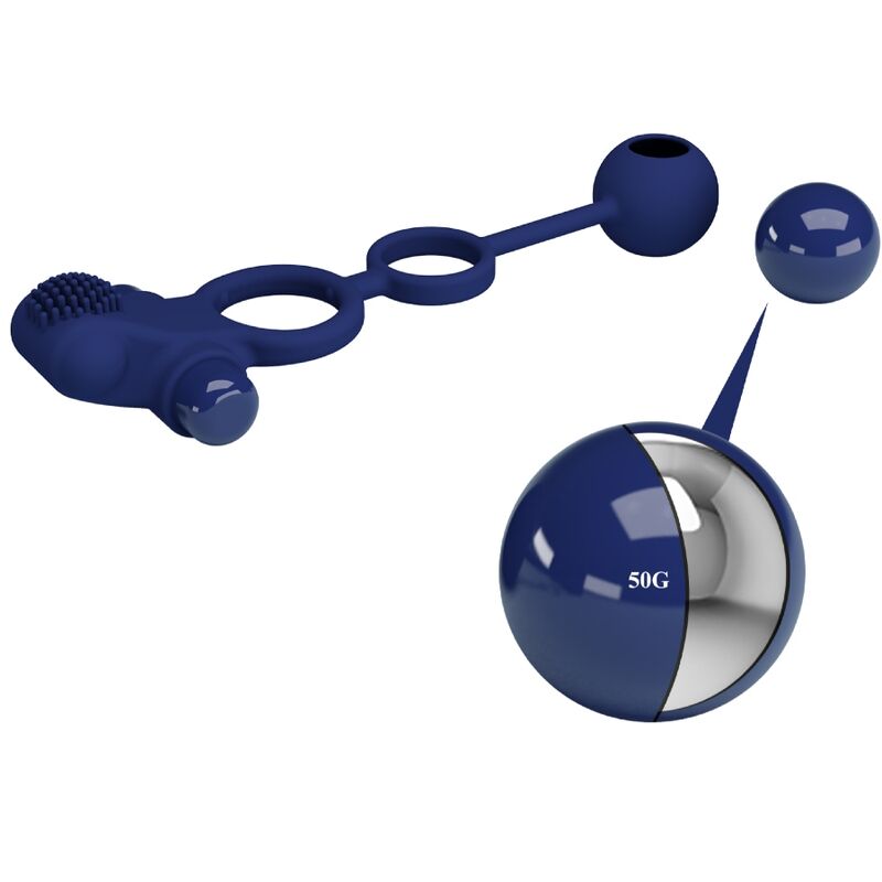 PRETTY LOVE - REMINGTON Doppeld Vibrationsring mit Stecker Blau