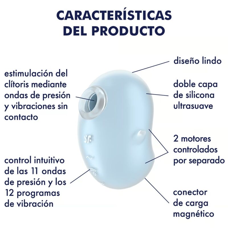 SATISFYER - CUTIE GHOST Auflegevibrator Hellblau