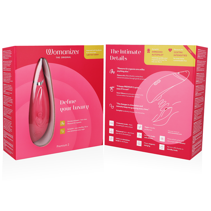 WOMANIZER - PREMIUM 2 Klitorisstimulator Himbeere