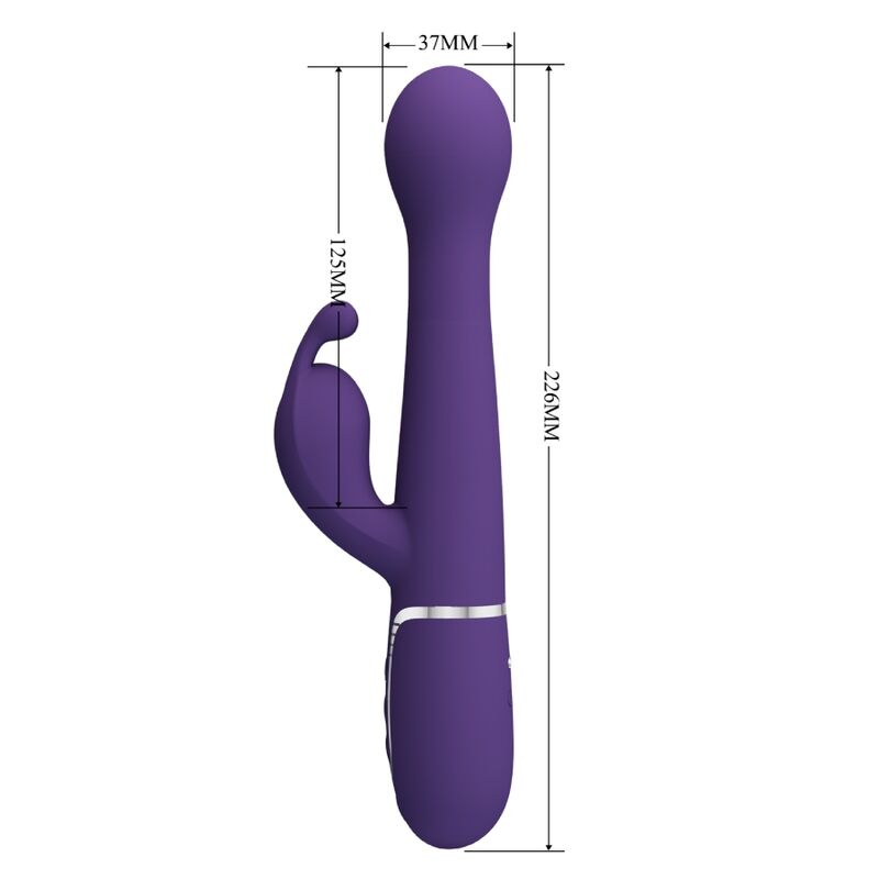DEJON RABBIT VIBRATOR 3 IN 1 MULTIFUNKTIONS-LILA