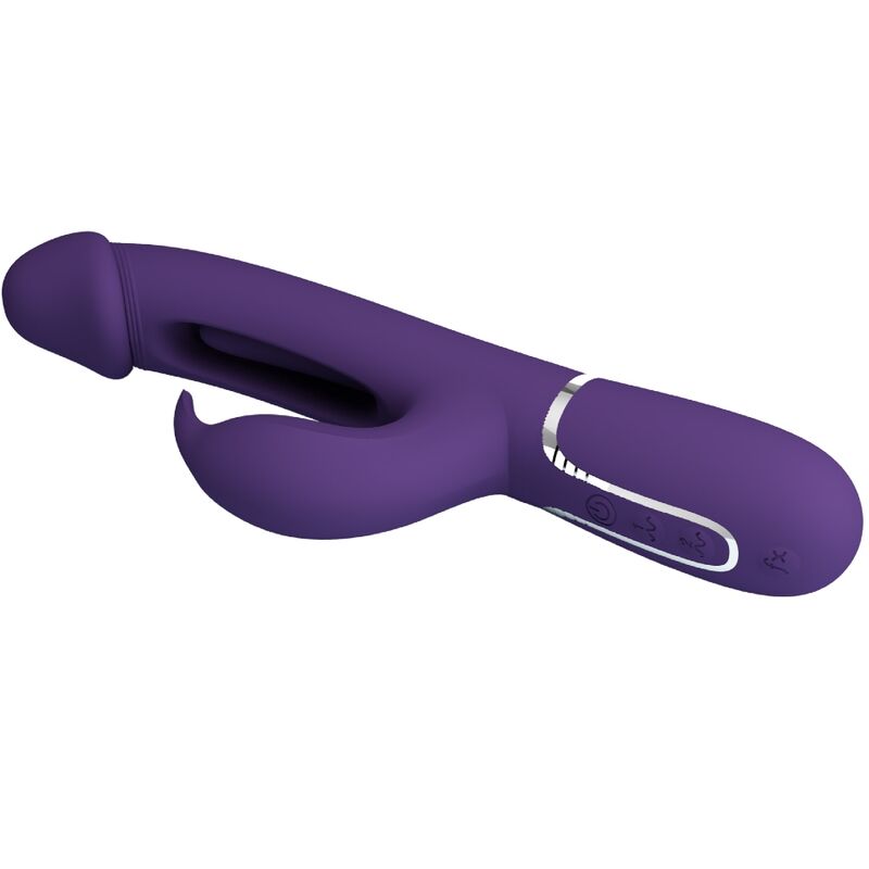 PRETTY LOVE - KAMPAS RABBIT 3 IN 1 Multifunktionsvibrator mit Zunge Lila