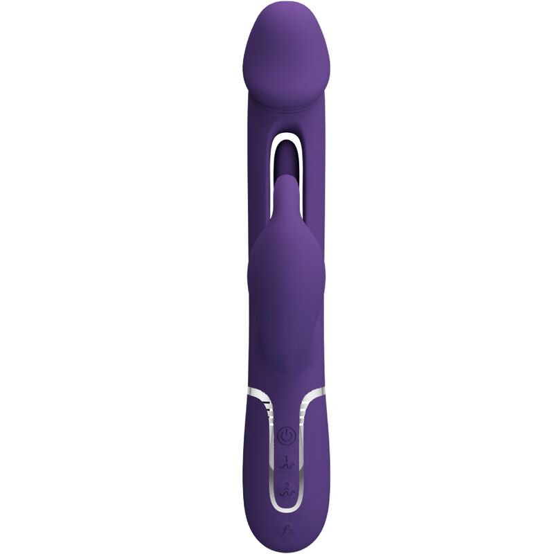PRETTY LOVE - KAMPAS RABBIT 3 IN 1 Multifunktionsvibrator mit Zunge Lila