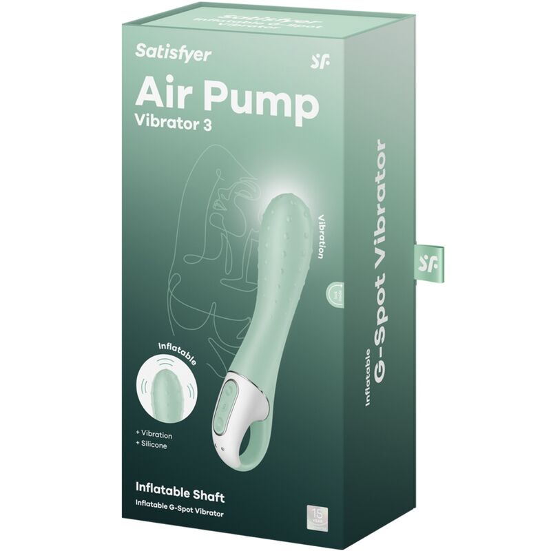 SATISFYER - AIR PUMP VIBRATOR 3 Aufblasbarer G-Punkt Mint