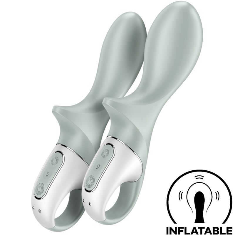 SATISFYER - AIR PUMP BOOTY 3 Aufblasbarer Analvibrator Graugrün