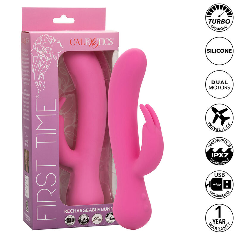 CALEXOTICS - FIRST TIME VIBRATOR RABBIT WIEDERAUFLADBAR PINK