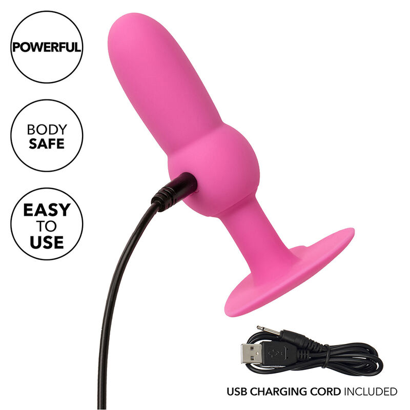 CALEXOTICS - FIRST TIME ANALPLUG MIT PERLENSONDE 10 VIBRATIONEN ROSA