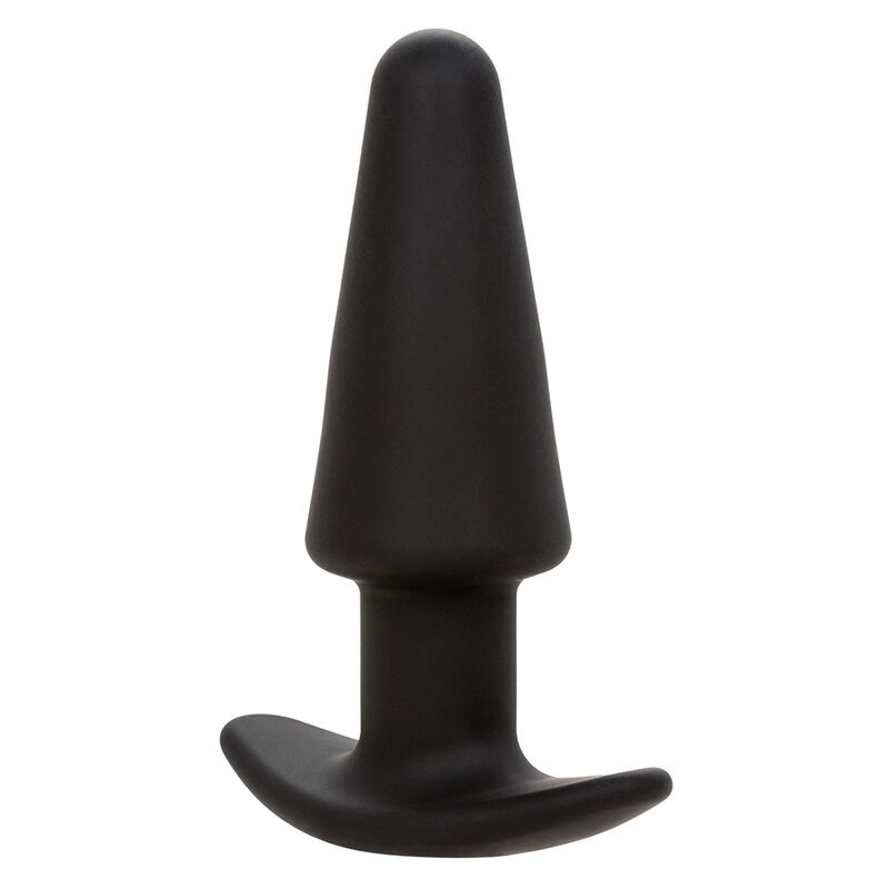 CALEXOTICS - ROCK BOTTOM TAPERED ANALPLUG 10 VIBRATIONEN SILIKON SCHWARZ