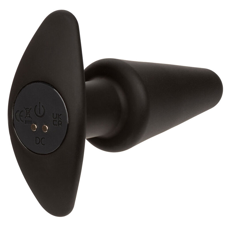 CALEXOTICS - ROCK BOTTOM TAPERED ANALPLUG 10 VIBRATIONEN SILIKON SCHWARZ
