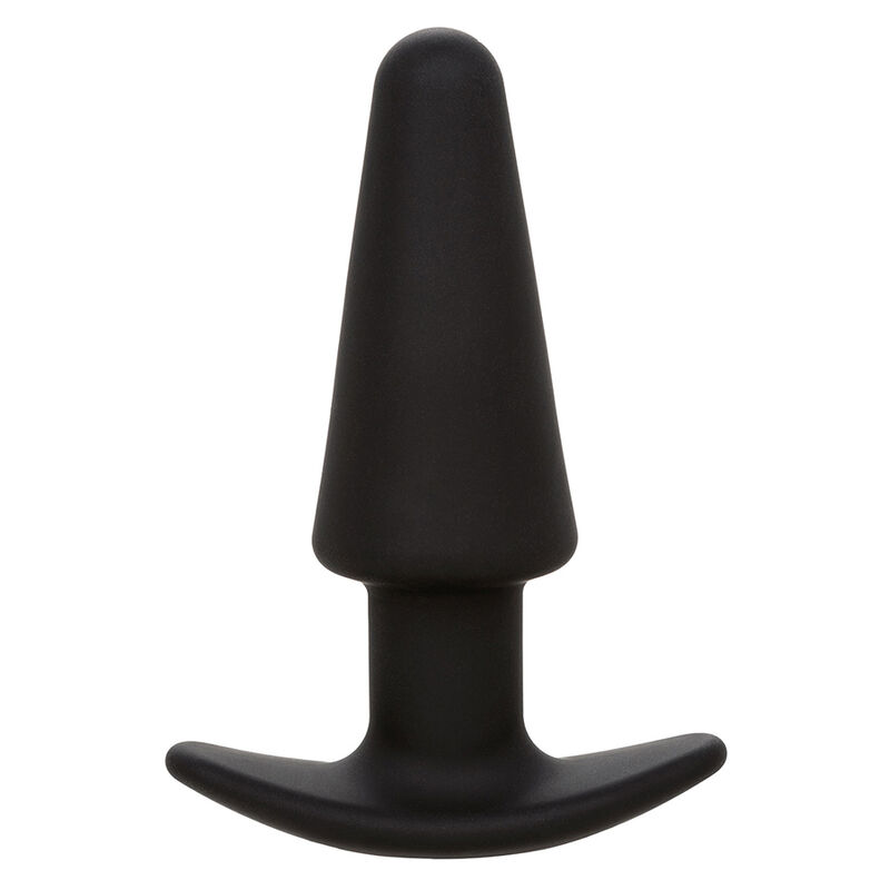 CALEXOTICS - ROCK BOTTOM TAPERED ANALPLUG 10 VIBRATIONEN SILIKON SCHWARZ