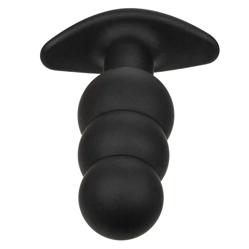 CALEXOTICS - ROCK BOTTOM ANALPLUG MIT PERLEN 10 VIBRATIONEN SILIKON SCHWARZ