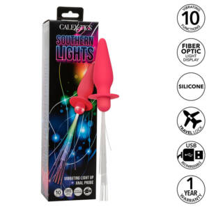 CALEXOTICS - SOUTHERN LIGHTS LIGHT UP Leuchtender Analplug 10 Vibrationen Silikon Rosa