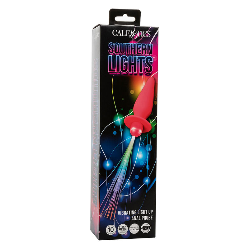 CALEXOTICS - SOUTHERN LIGHTS LIGHT UP Leuchtender Analplug 10 Vibrationen Silikon Rosa