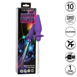 CALEXOTICS - SOUTHERN LIGHTS LIGHT UP Leuchtender Analplug 10 Vibrationen Silikon Lila