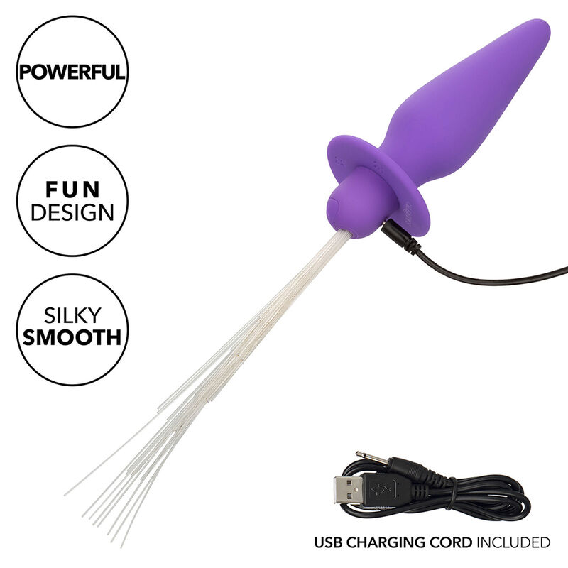 CALEXOTICS - SOUTHERN LIGHTS LIGHT UP Leuchtender Analplug 10 Vibrationen Silikon Lila