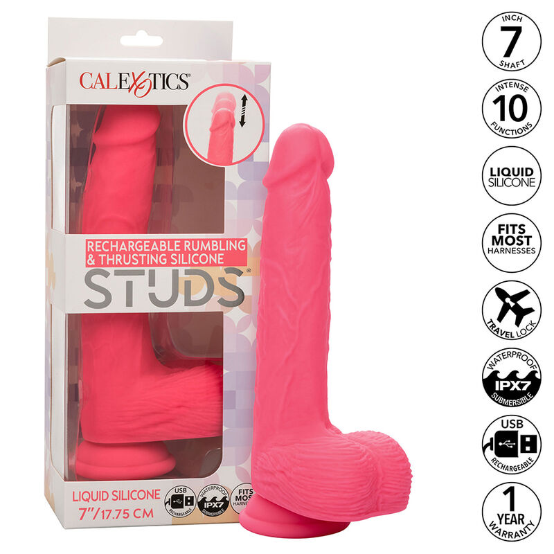 CALEXOTICS - STUDS realistischer Vibrator 10 Vibrationen Rosa