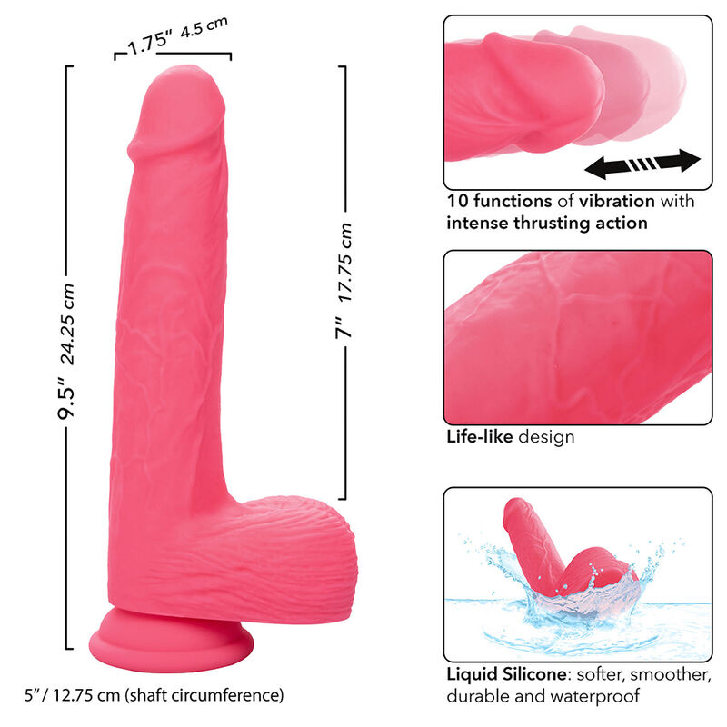 CALEXOTICS - STUDS realistischer Vibrator 10 Vibrationen Rosa