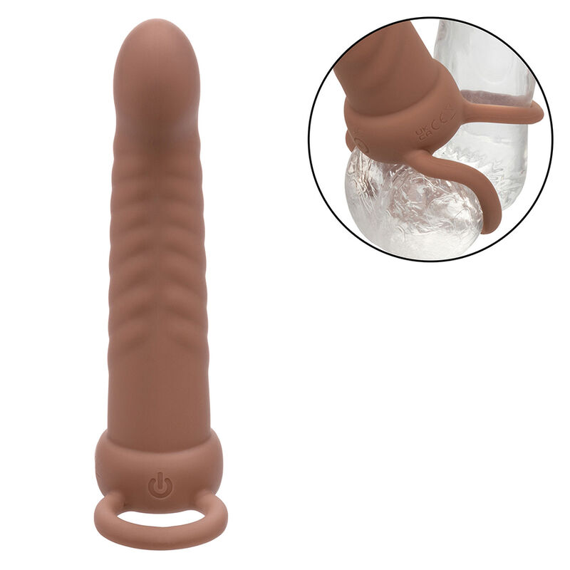CALEXOTICS - MAXX RIPPLED DUAL PENETRATOR 10 VIBRATIONEN BRAUN