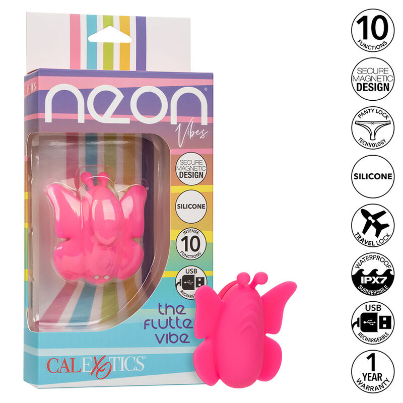 CALEXOTICS - NEON VIBES DER FLUTTER VIBE KLITORISSTIMULATOR 10 VIBRATIONEN ROSA