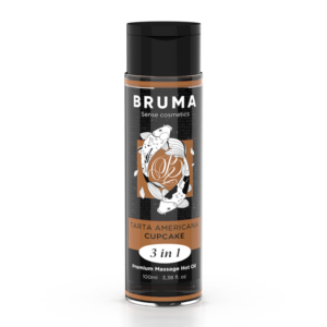 BRUMA - Premium-Massageöl mit Wärmeeffekt, Cupcake-Geschmack 3 in 1 - 100 ml