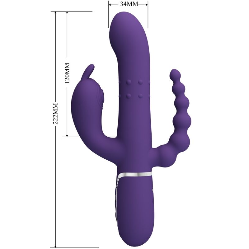 PRETTY LOVE - CAMMY TRIPLE VIBRATOR Multifunktion 4 in 1 Lila