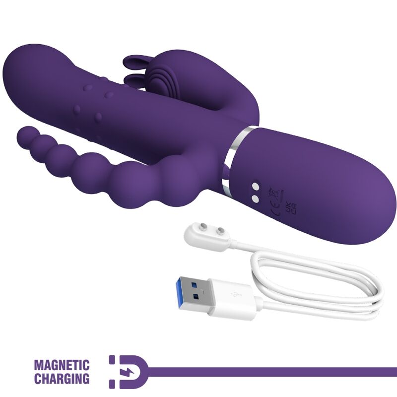 PRETTY LOVE - CAMMY TRIPLE VIBRATOR Multifunktion 4 in 1 Lila