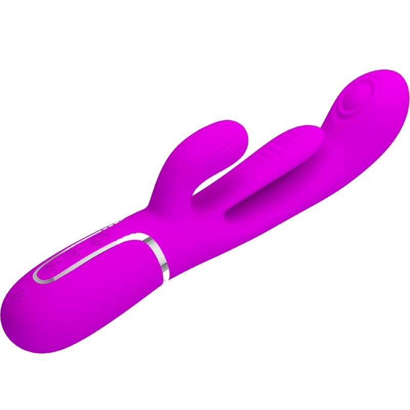 PRETTY LOVE - SHANIA TRIPLE RABBIT VIBRATOR MULTIFUNKTIONAL-ROSA