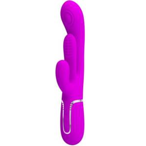 PRETTY LOVE - SHANIA TRIPLE RABBIT VIBRATOR MULTIFUNKTIONAL-ROSA