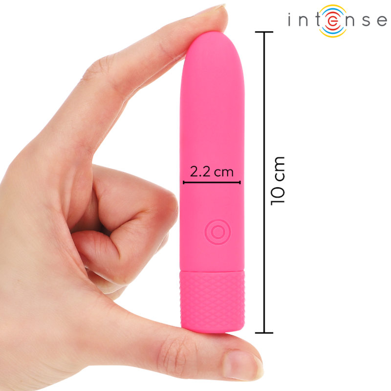 INTENSE - SYMONE USB-wiederaufladbarer Bullet-Vibrator 8 Vibrationen Rosa 10 x 2,2 cm