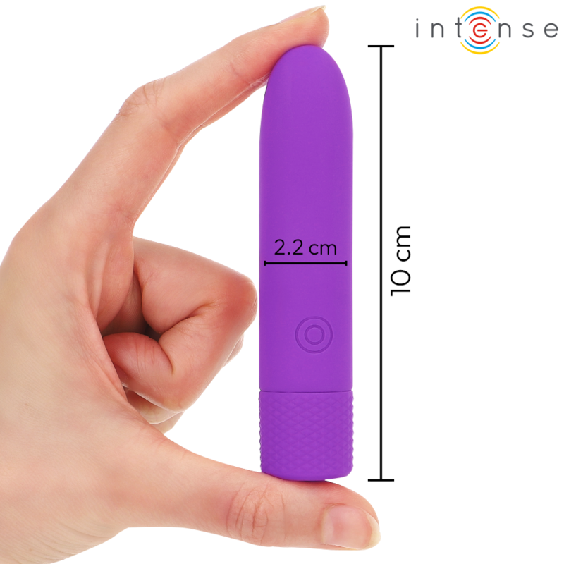 INTENSE - SYMONE USB-wiederaufladbarer Bullet-Vibrator 8 Vibrationen Lila 10 x 2,2 cm