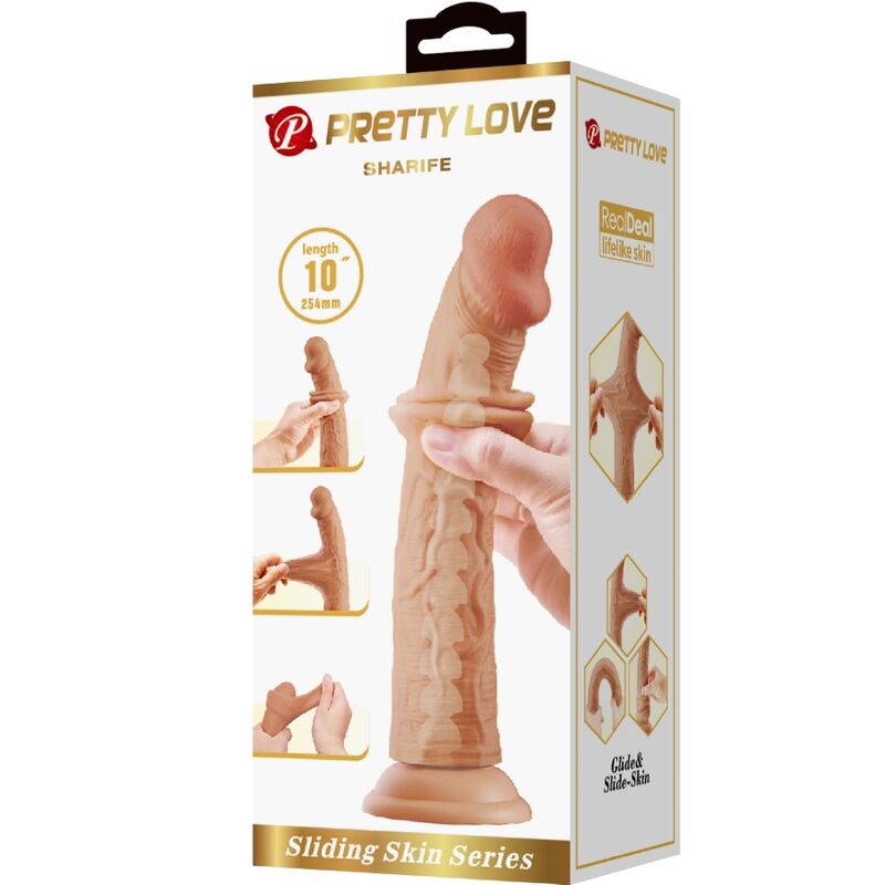 PRETTY LOVE - SHARIFE realistischer Dildo 25 cm Fleisch