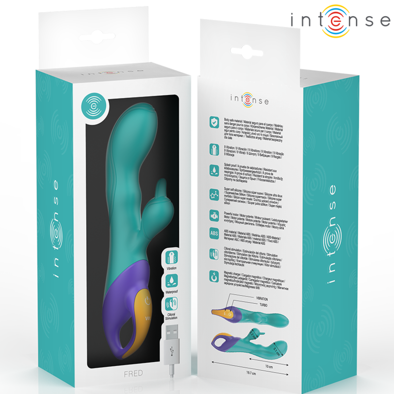 INTENSE - FRED RABBIT VIBRATOR Blau