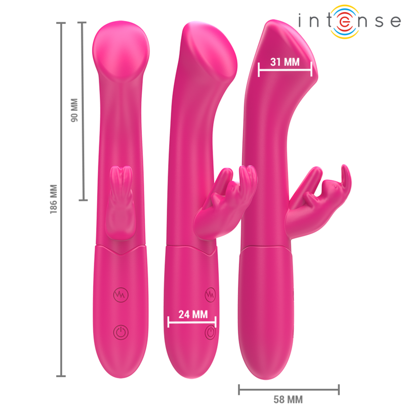INTENSE - JULIETA RABBIT VIBRATOR 18,6 CM 10 VIBRATIONSSTUFEN ROSA