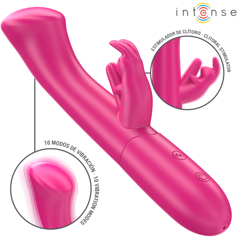INTENSE - JULIETA RABBIT VIBRATOR 18,6 CM 10 VIBRATIONSSTUFEN ROSA