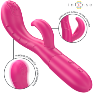 INTENSE - AMARA VIBRATOR MIT STIMULIERENDER ZUNGE, 10 VIBRATIONEN, ROSA