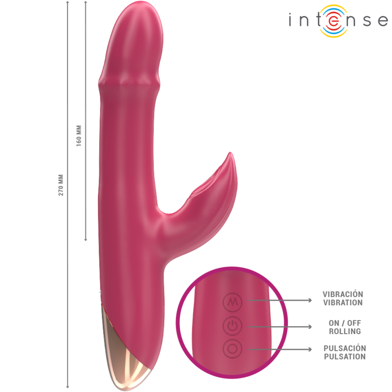 INTENSE - CHLOE Multifunktionsvibrator 3 in 1 Rot