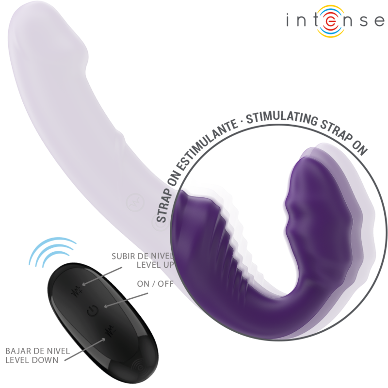 INTENSE - JILL Doppeltvibrator 20 cm Lila mit Fernbedienung
