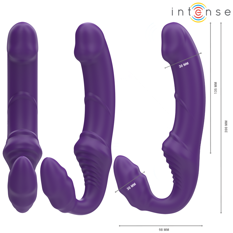 INTENSE - JILL Doppeltvibrator 20 cm Lila mit Fernbedienung
