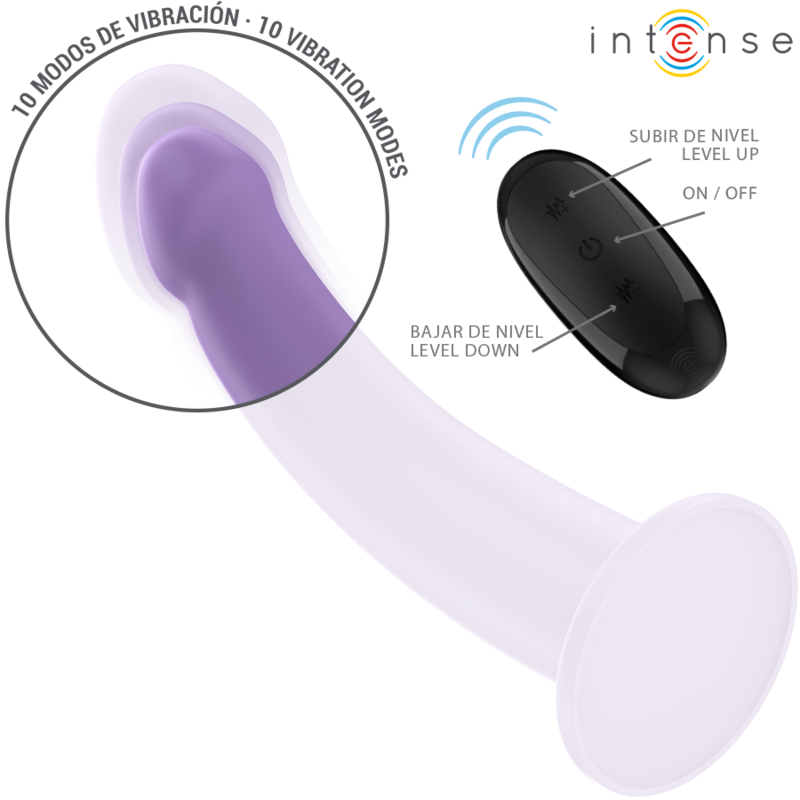 INTENSE - EDDIE VIBRATOR 17,5 CM 10 VIBRATIONSSTUFEN LILA MIT FERNBEDIENUNG
