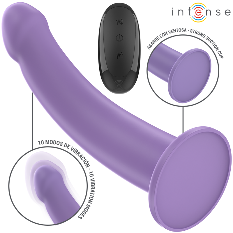 INTENSE - EDDIE VIBRATOR 17,5 CM 10 VIBRATIONSSTUFEN LILA MIT FERNBEDIENUNG