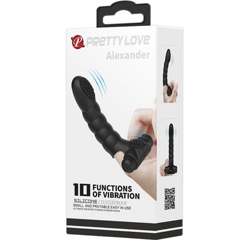 PRETTY LOVE - ALEXANDER Fingervibrator 10 Vibrationen Schwarz