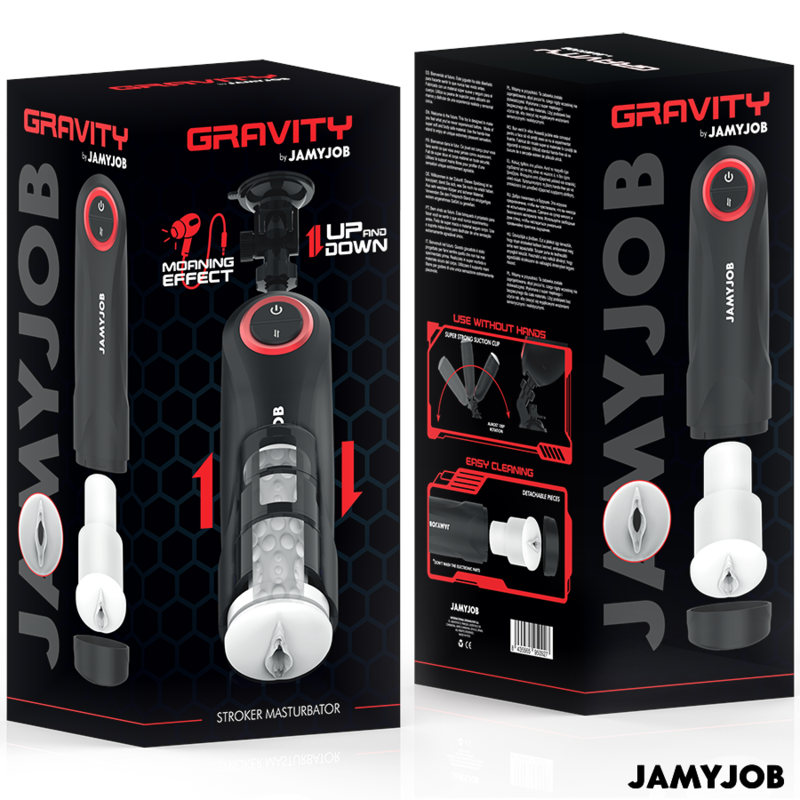 JAMYJOB - Automatischer Vagina-Masturbator mit Gravity-Funktion, 5 Saugmodi